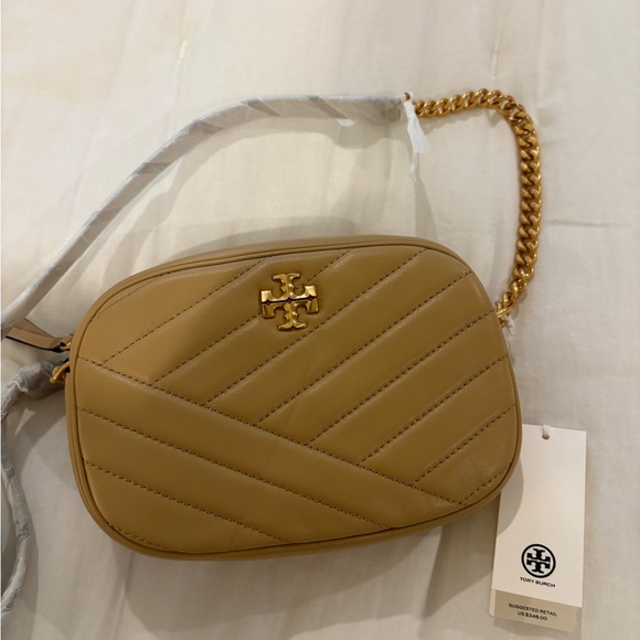 Tory Burch Tan Quilted Crossbody Bag - Picture 1 of 4